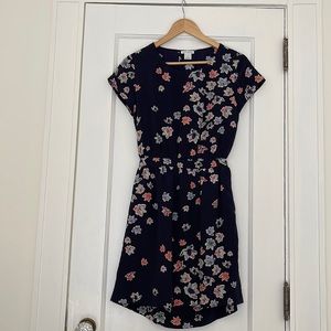 Silk Floral Open Back Dress